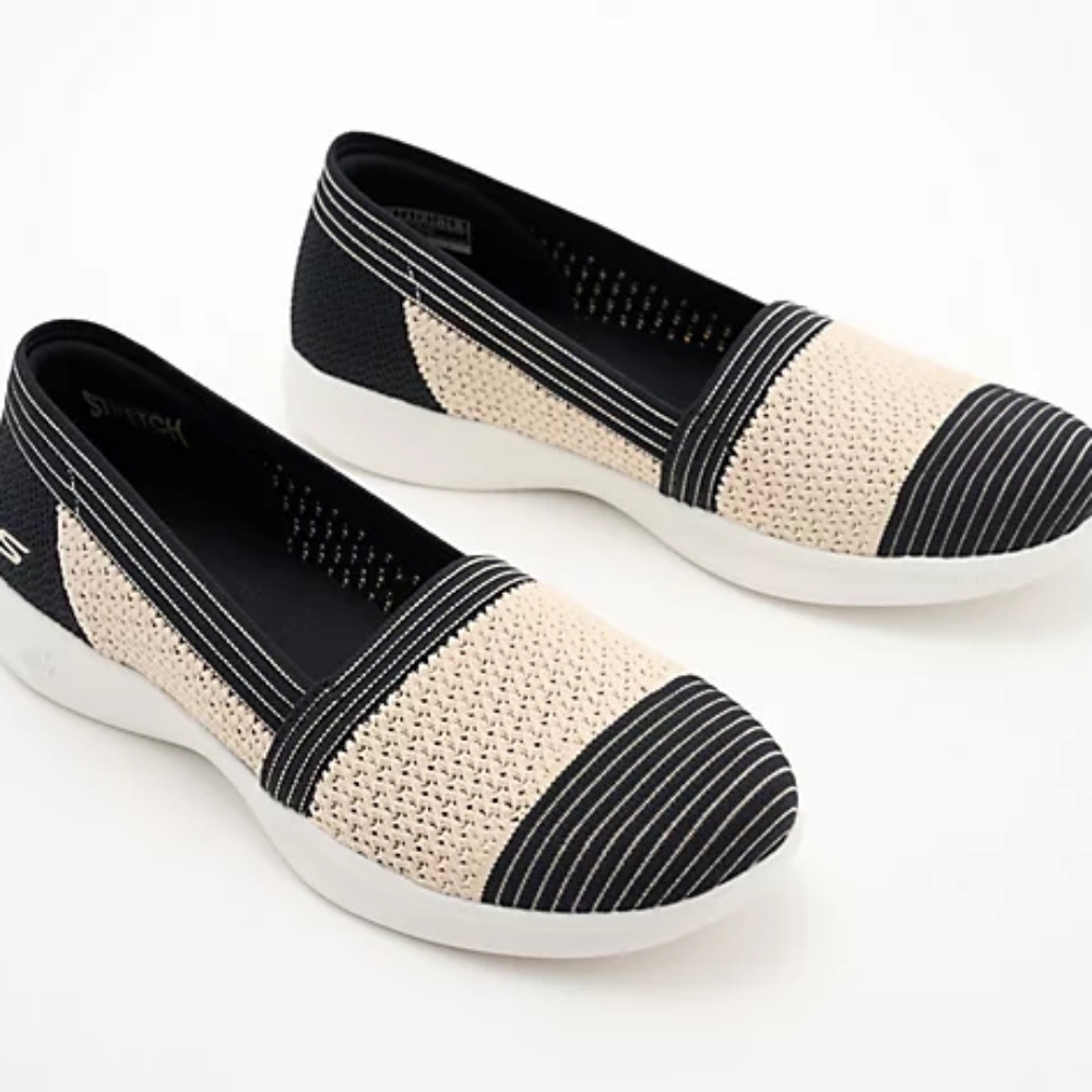 Skechers Go Step Lite Reverie Slip-on Women's 10M Black Beige